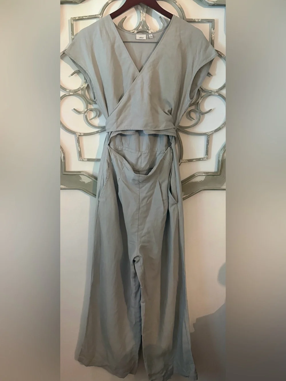 Wilfred Aritzia Brax Linen Wrap Jumpsuit Size 8